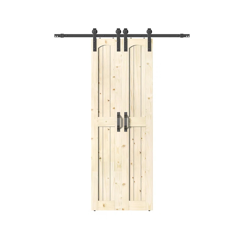 Coast Sequoia 84'' Solid Wood Barn Doors with Installation Hardware Kit Barn Door