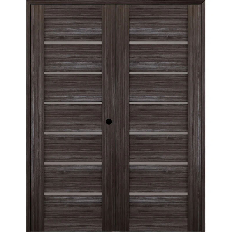 Belldinni Alba Solid Manufactured Wood and Glass Composite Paneled Prefinished French Door
