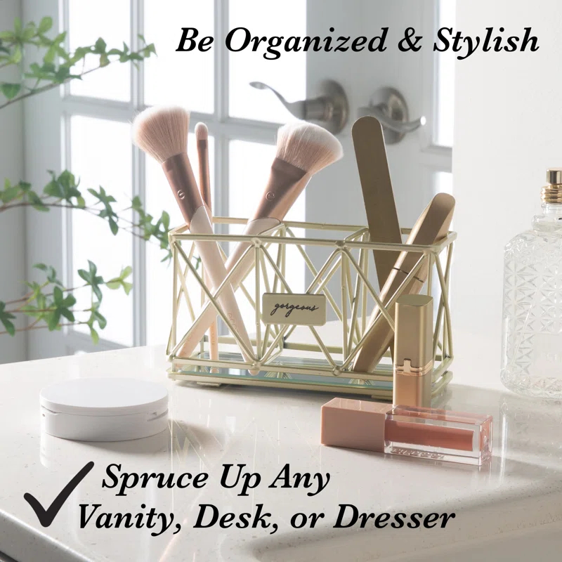 Home Details Metal Makeup Organizer