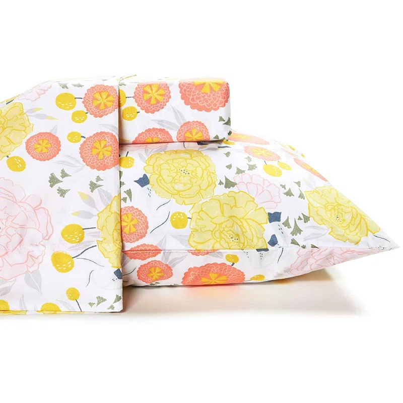 Where the Polka Dots Roam Microfiber Floral Fitted Sheet
