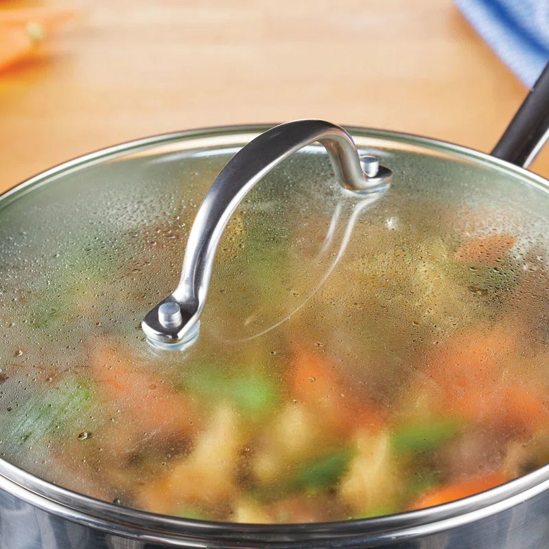 Farberware Farberware Millennium Stainless Steel Cookware Pots and Pans Set, 10 Piece, Silver