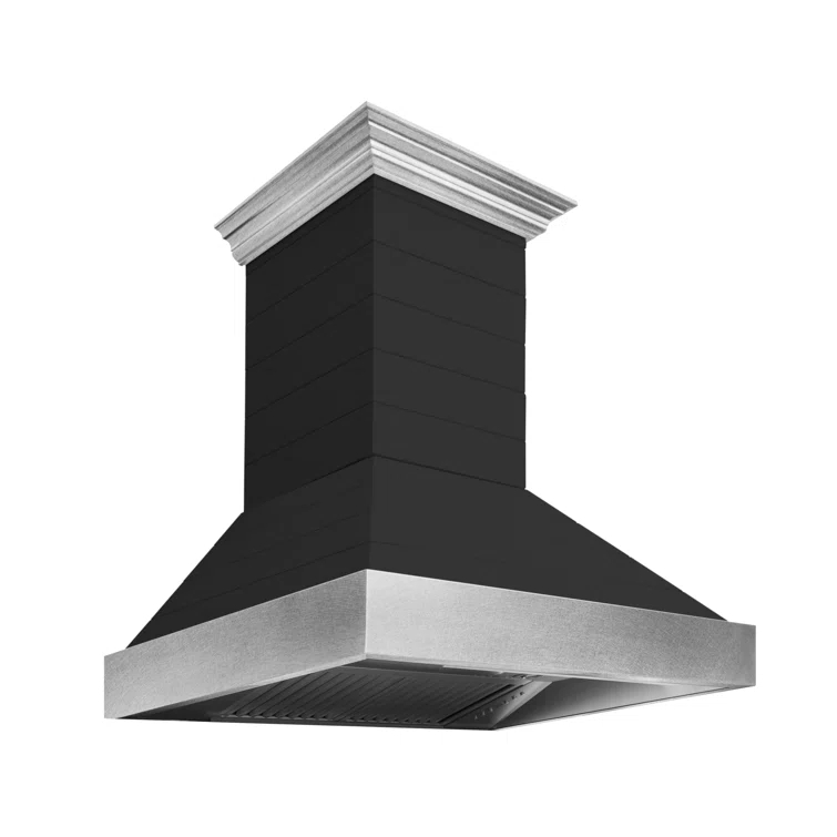 ZLINE 36 in. Convertible Vent Wooden Wall Mount Range Hood in Walnut