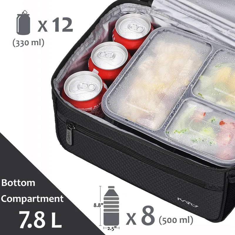 Tirrinia Tirrinia 13L/20 Cans Lunch Bag, Insulated Leakproof Reusable Meal Prep Bento Box Cooler Tote