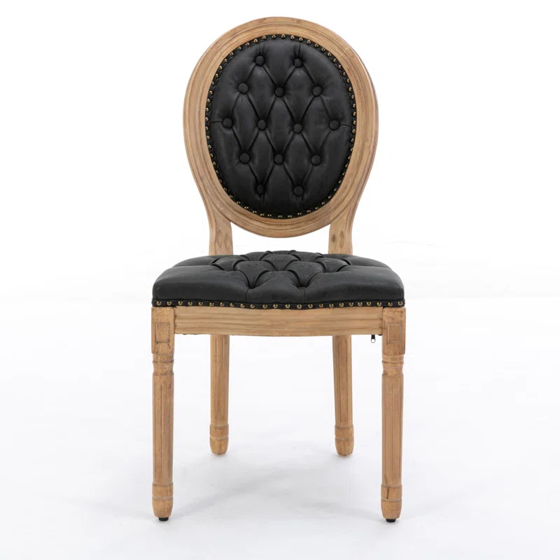 Ophelia & Co. French Style Solid Wood Frame Dining Chair with Nailhead Trim Set of 2