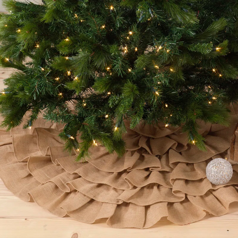 Sand & Stable™ Rachelle Solid Color Burlap Tree Skirt