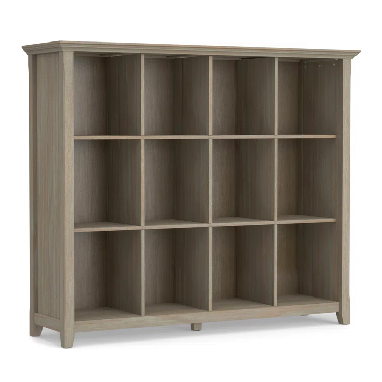 Simpli Home Acadian 57"W Solid Wood Storage Console Table