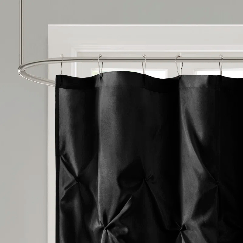 Madison Park Laurel Tufted Semi-Sheer Shower Curtain