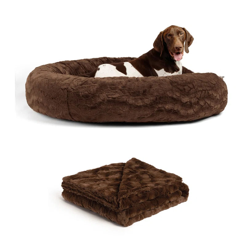 Best Friends By Sheri Best Friends by Sheri Bundle The Original Calming Lux Donut Cuddler Pet Bed/Throw