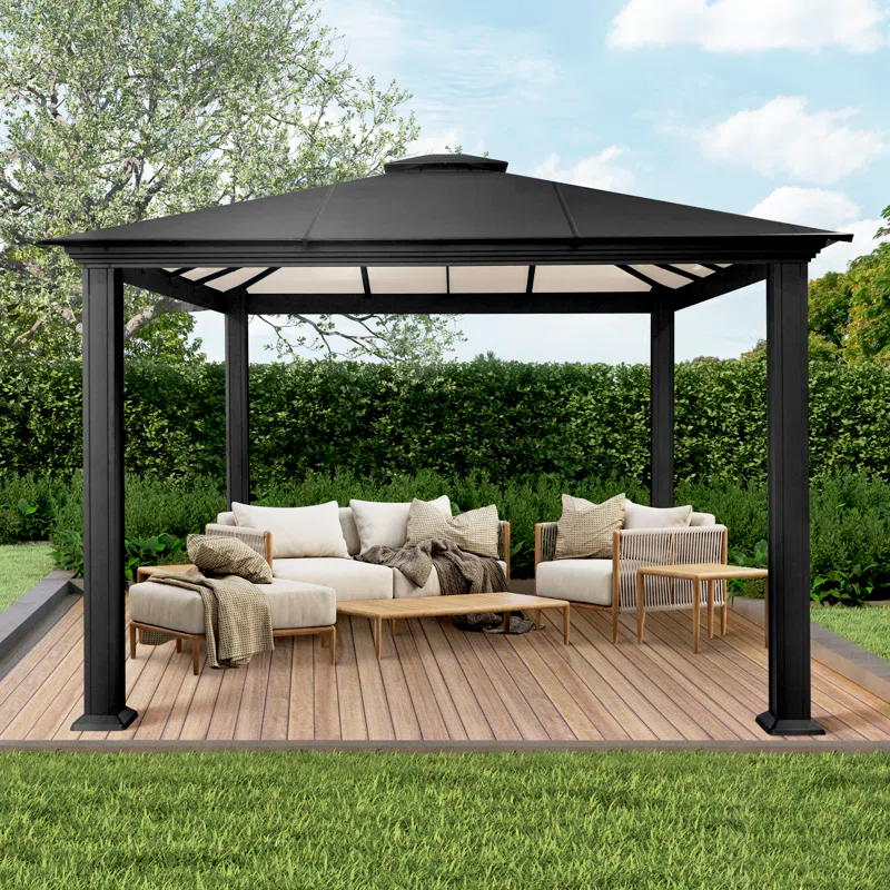 Paragon-Outdoor Santa Monica Aluminum Patio Gazebo
