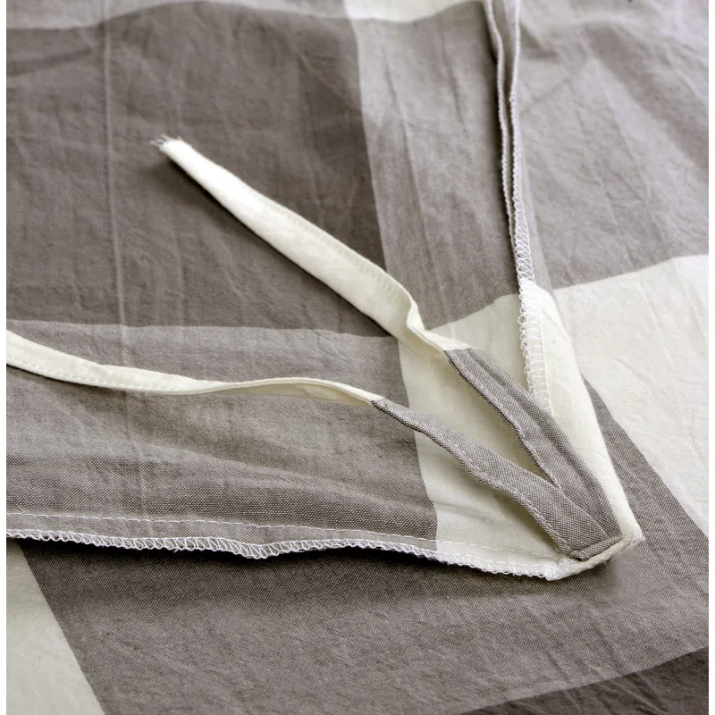 Home Soft Things Gingham Flannel Plaid Duvet Cover Set