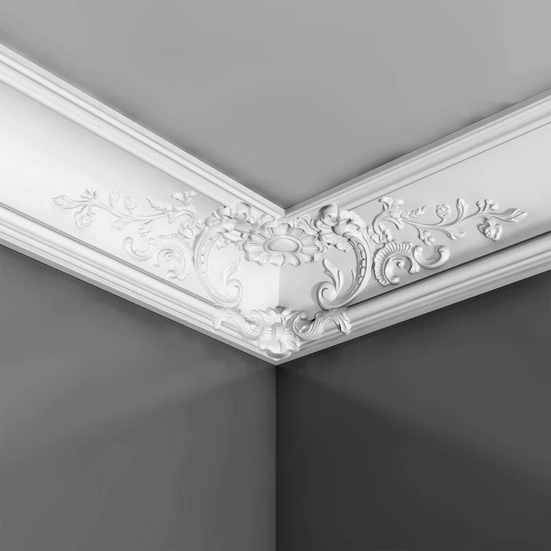 Orac Decor 7-1/4 in x 7-1/4 in x 78-3/4 in Primed White High Density Polyurethane Crown Moulding