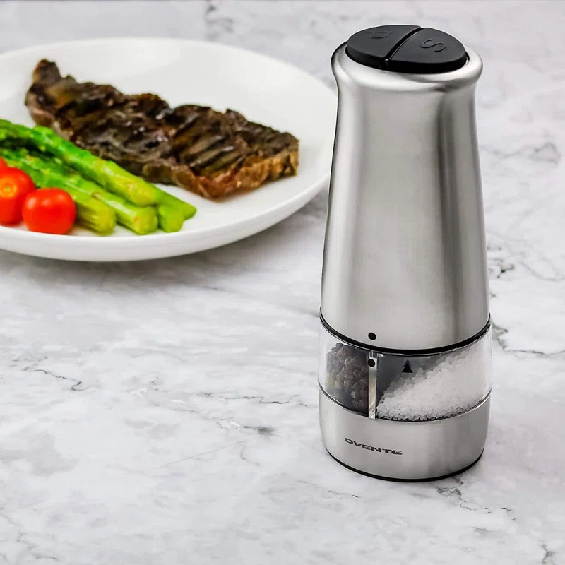 Ovente Electric 2-in-1 Salt & Pepper Combination Mill