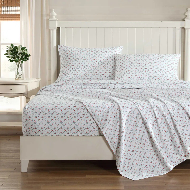 Laura Ashley Laura Ashley Printed Cotton Percale Sheet Set