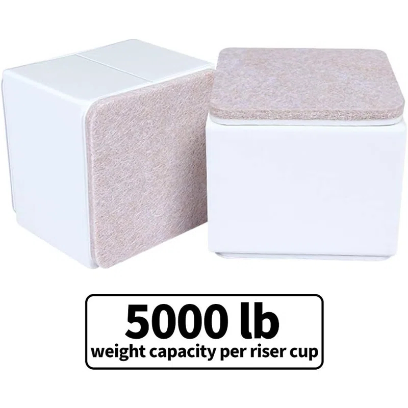 MAXAYA Bed And Furniture Risers, Heavy Square Chair So...