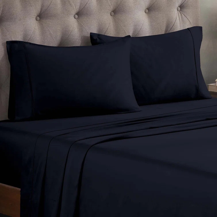 Superior Egyptian Cotton 300 Thread Count Solid Deep Pocket Bed Sheet Set