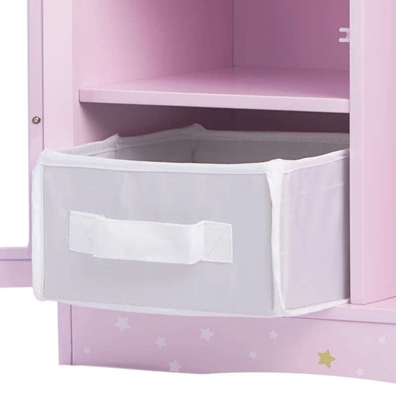 Olivia's Little World Olivia's Little World Twinkle Stars Princess Doll Closet with 3 Hangers