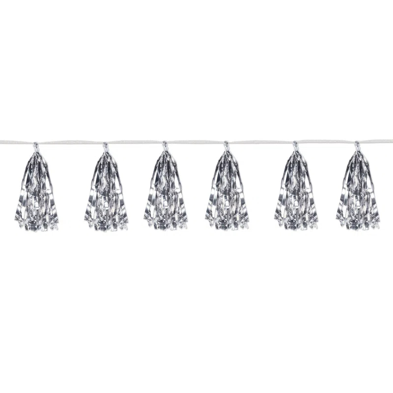 The Party Aisle™ Metallic Tassel Garland - 9Â¾" x 8' - Pack of 12