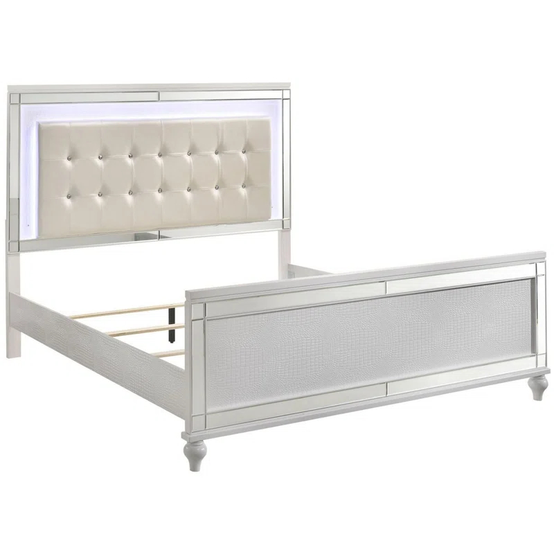 Benjara Lee Upholstered Platform Bed