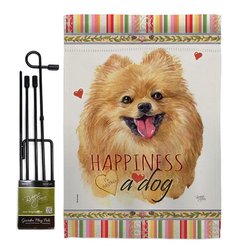 Breeze Decor Double Sided 18.5'' H x 13'' W Polyester Animal Flag Set