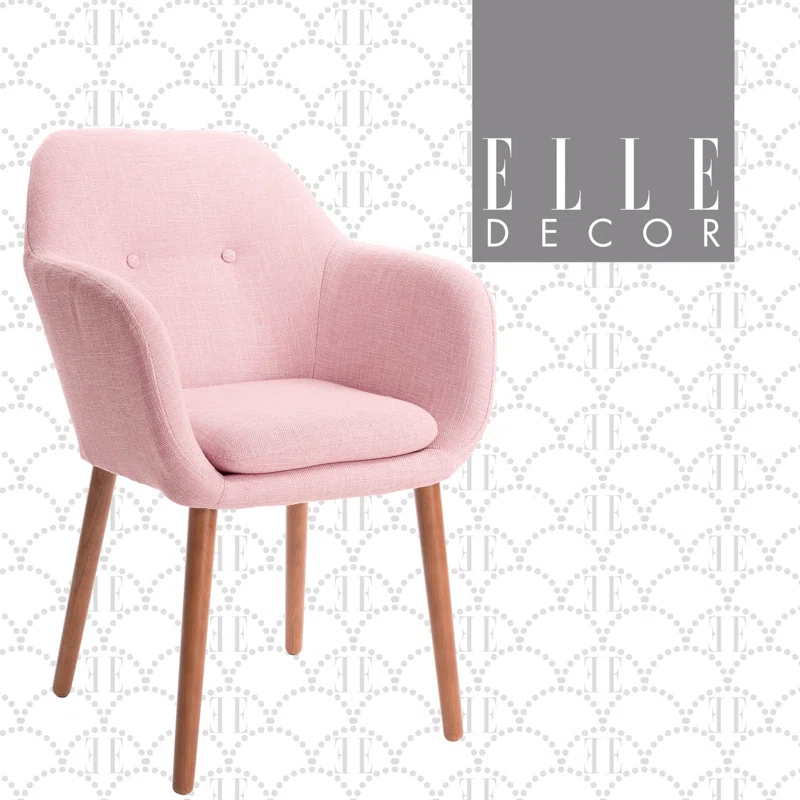 Elle Decor Adore Decor Roux Mid-Century Accent Chair for Home Office or Living Room
