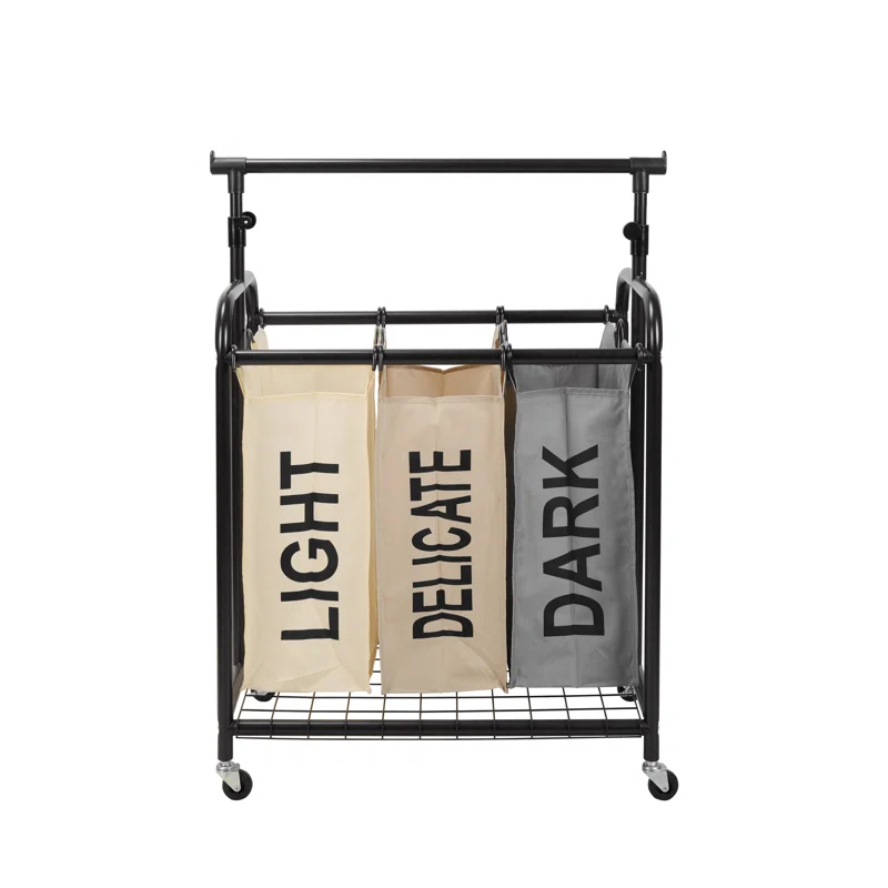 Rebrilliant Metal Rolling Laundry Sorter with Handles