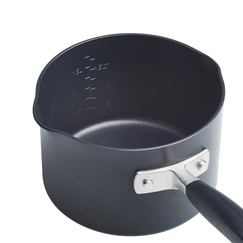 Anolon Advanced Home Hard Anodized Nonstick Saucepan With Straining Lid, 2 Quart