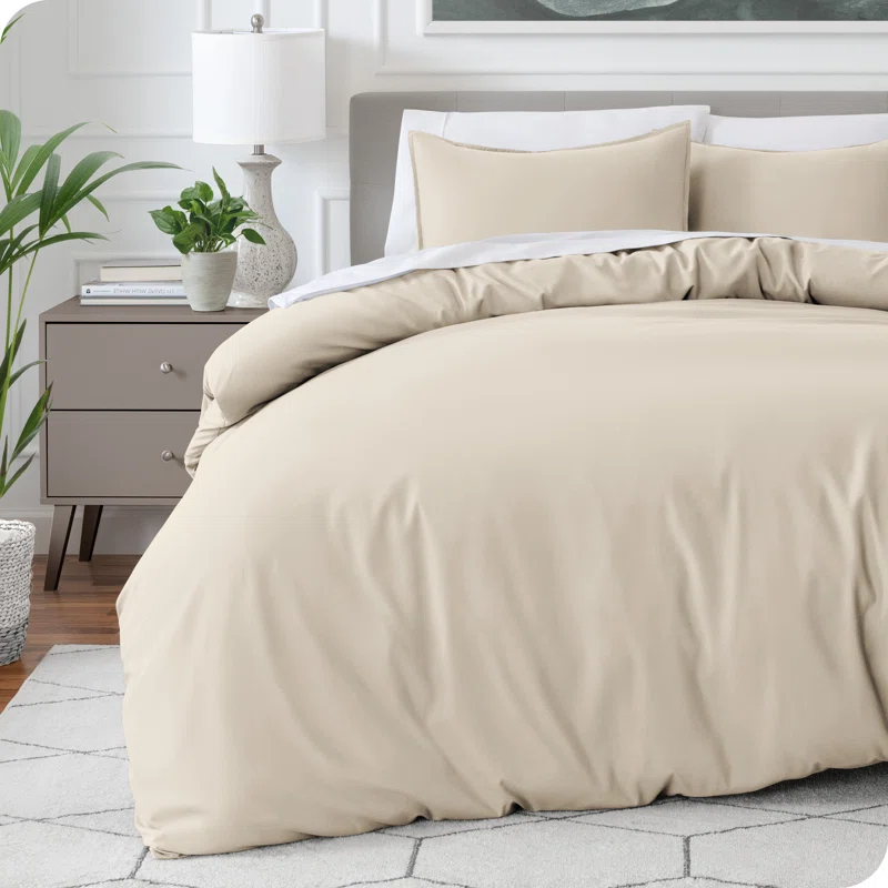 Bare Home Washed Microfiber Duvet Cover Set