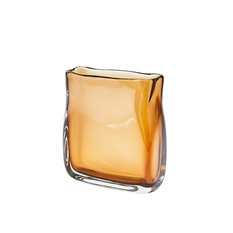 Soft Rectangle Vase-Dark Amber