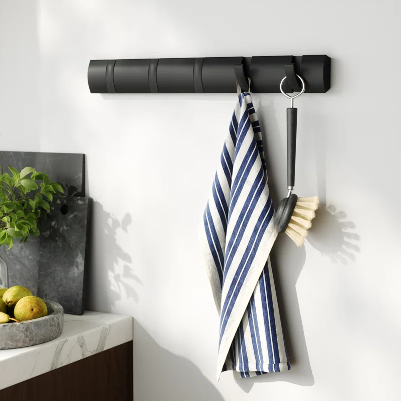 Umbra Flip Solid Wood Wall 5 - Hook Wall Mounted Coat Rack