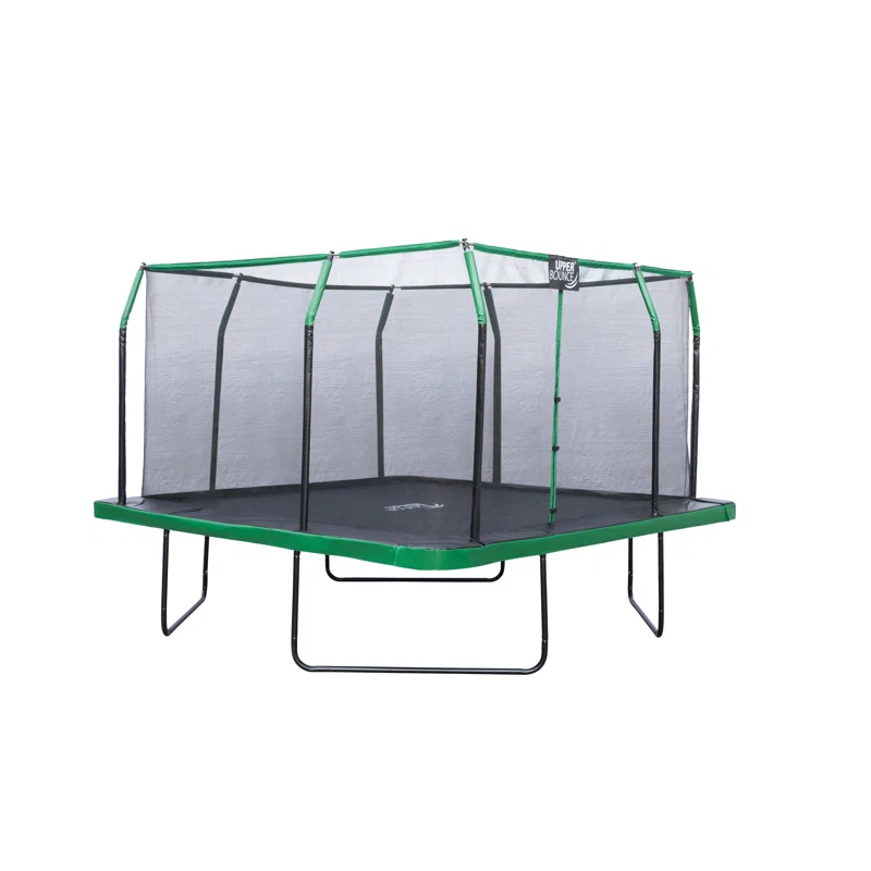 Upper Bounce Machrus Upper Bounce 12 x 12 FT Square Trampoline Set with Premium Top-Ring Enclosure and Safety Pad