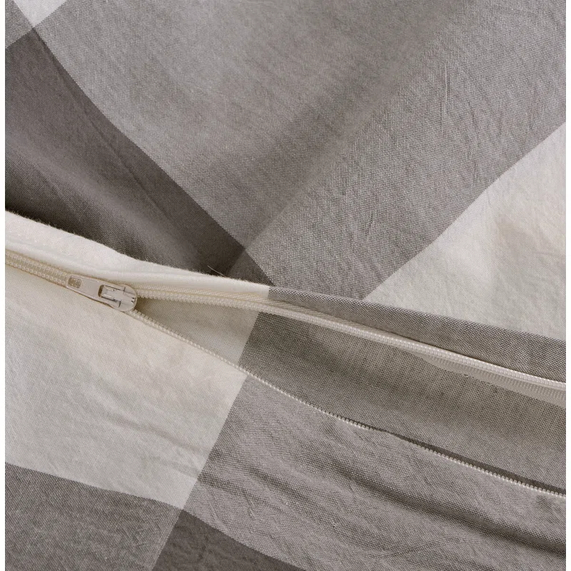 Home Soft Things Gingham Flannel Plaid Duvet Cover Set