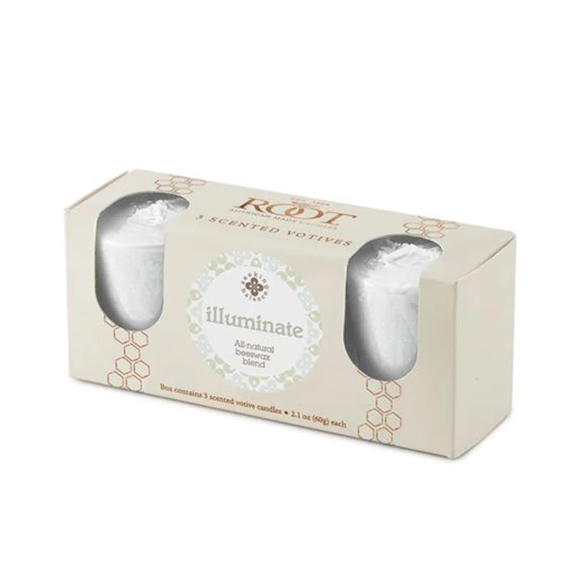 Root Candles Seeking Balance Aromatherapy Illuminate Votive Candle (Set of 3)