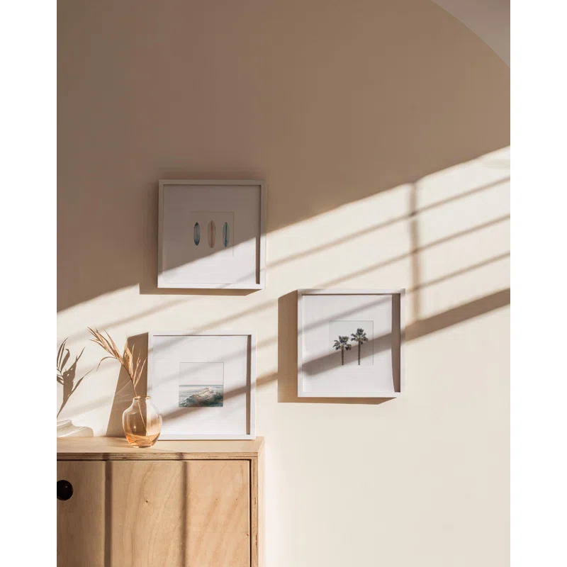 Haus and Hues Matted Square Metal Picture Frames (Set of 3) | Wayfair