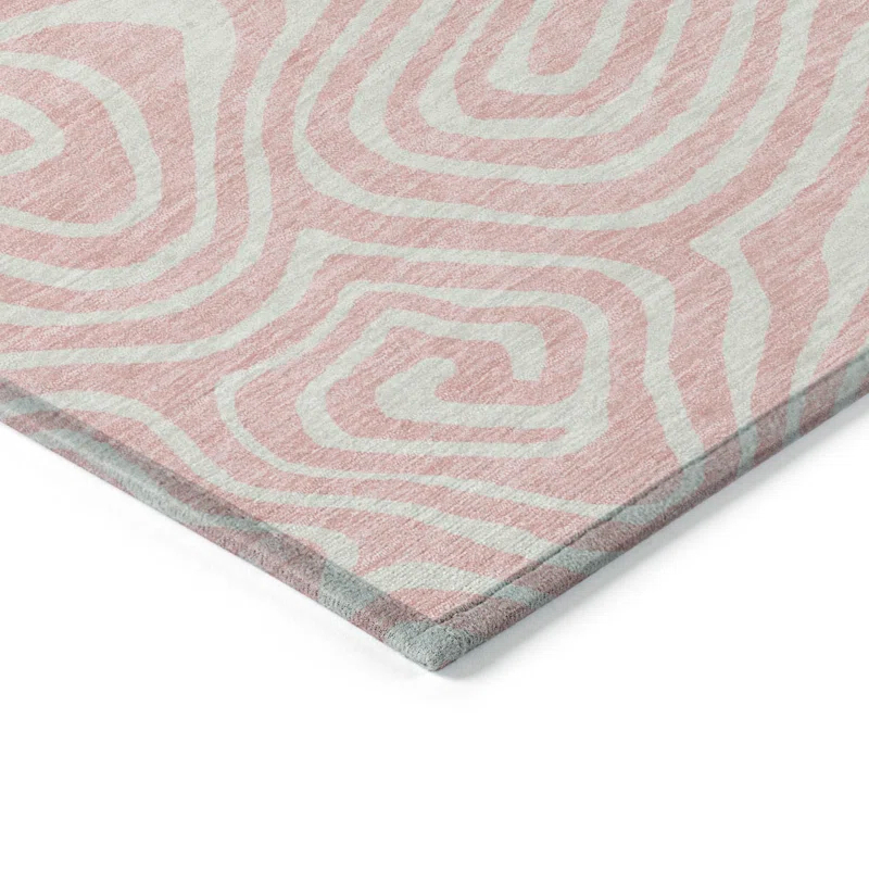 Machine Washable Indoor/Outdoor Chayden ACN1020 Pink 8' x 10' Rug