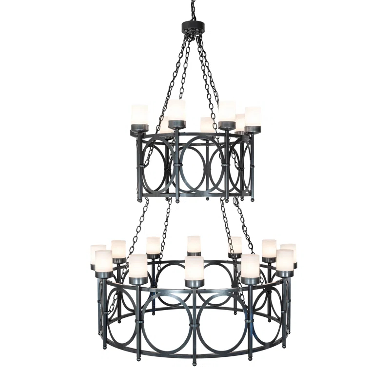Meyda Lighting Porta 20 - Light Dimmable Tiered Chandelier