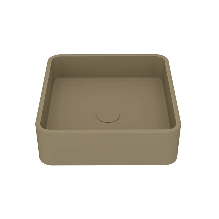 CASAINC CASAINC Maple 15.35'' Concrete Square Bathroom Sink CA-VS1020-TC