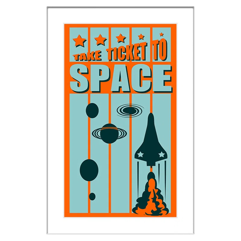 Marmont Hill "Ticket to Space" Framed Print