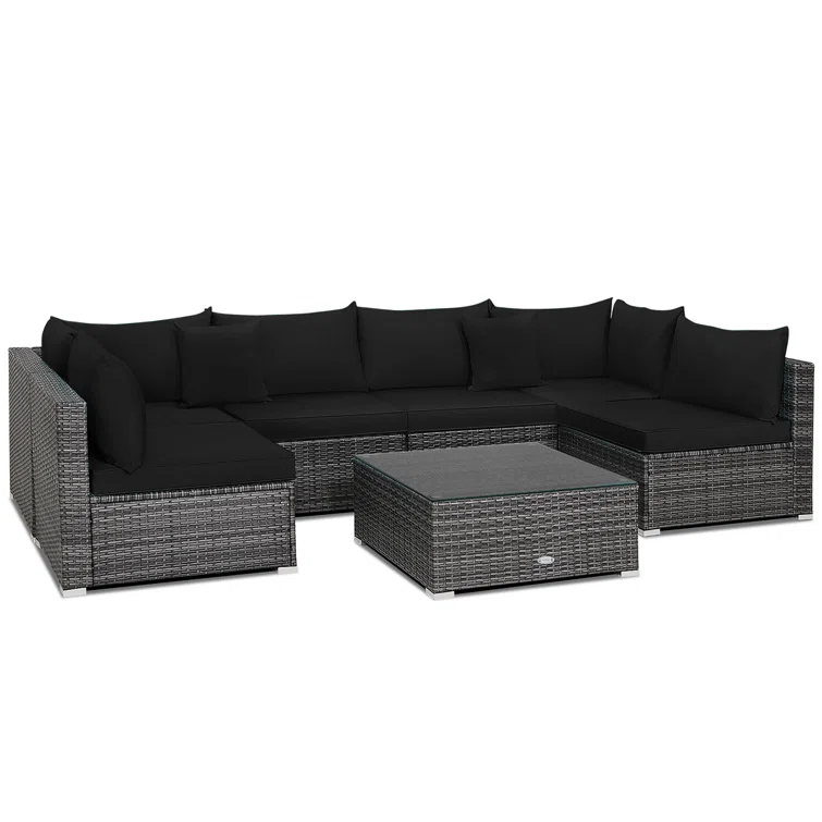 Costway 6 - Person Seating Group with Cushions & Reviews | Wayfair