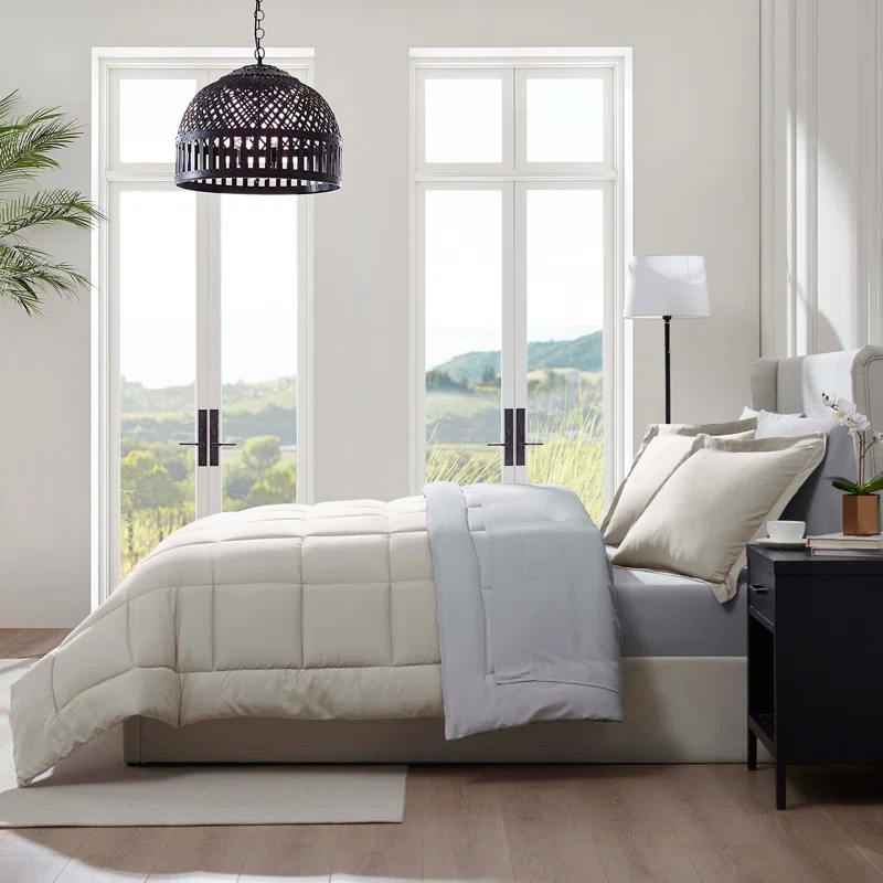 Bed-in-A-Bag Reversible Comforter Set with Bed Sheets
