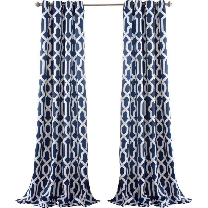 Lush Decor Trellis Polyester Room Darkening Curtain Pair (Set of 2)