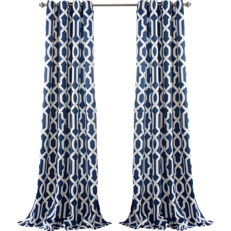 Lush Decor Trellis Polyester Room Darkening Curtain Pair (Set of 2)