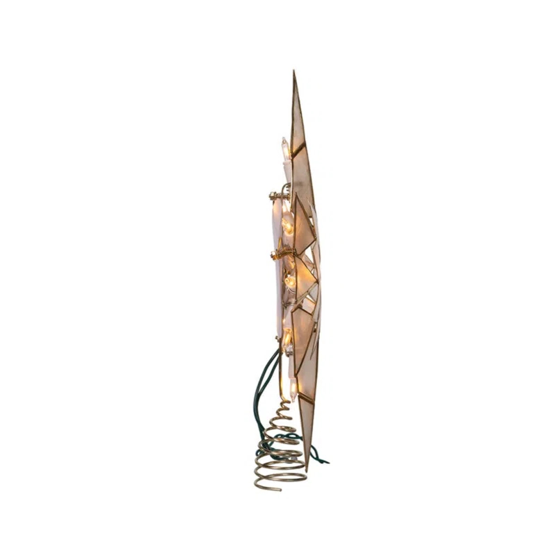 Kurt Adler Metal Astrology & Stars Tree Topper - Lighted