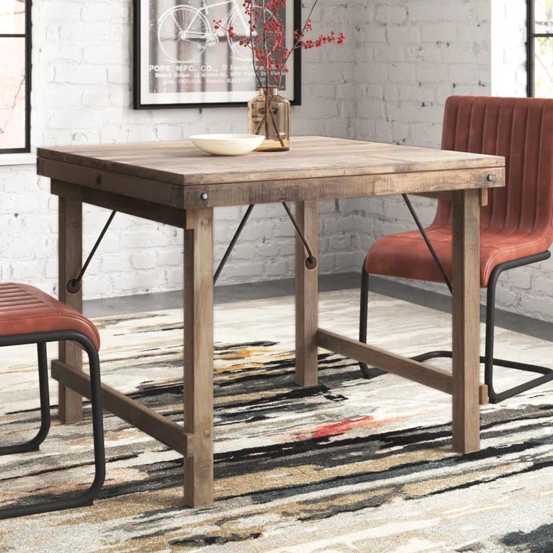 Steelside™ Elkanah Solid Wood Dining Table