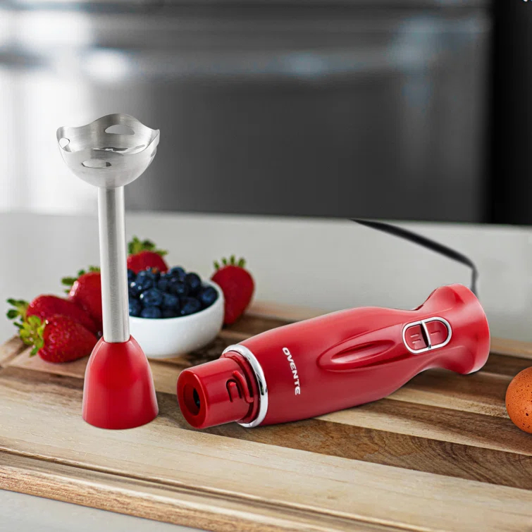Ovente OVENTE Electric Immersion Hand Blender 300 Watt 2 Mixing Speed