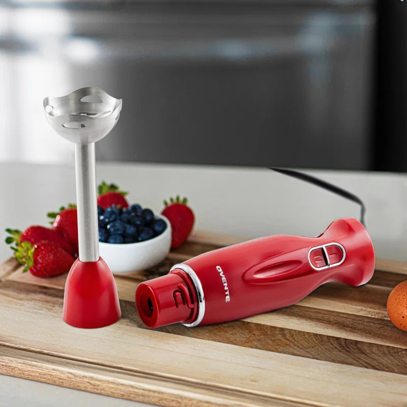 Ovente OVENTE Electric Immersion Hand Blender 300 Watt 2 Mixing Speed