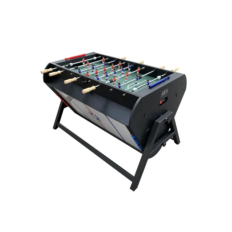 KICK Foosball Tables KICK Triplex 55″ Telescopic Rods 3-in-1 Swivel Multi Game Table Set for Game Room, Friends & Family