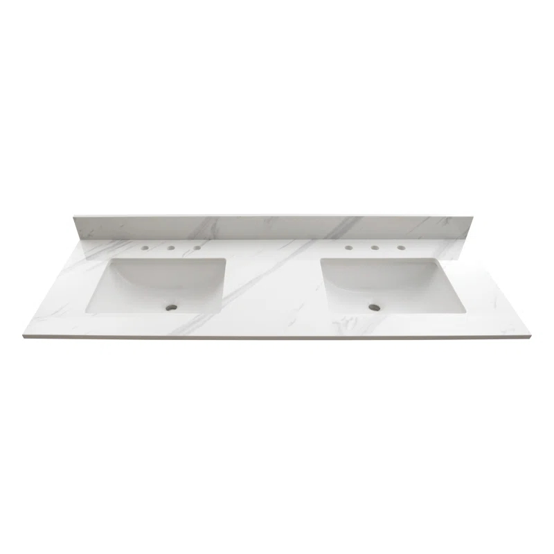 MSI 61 in. x 22 in. D Bathroom Vanity Top with Double Sinks