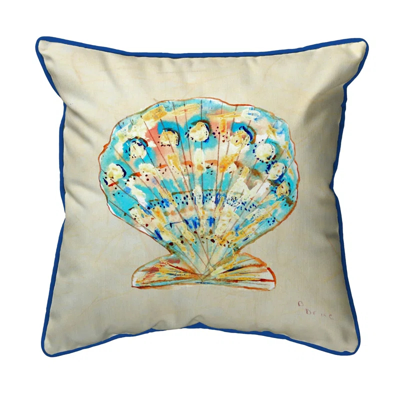 Betsy Drake Interiors Scallop Indoor/Outdoor Throw Pillow