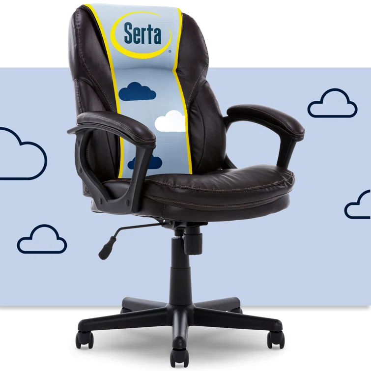 Serta Serta Mitchell Ergonomic Manager's Office Chair, Roasted Chestnut Brown