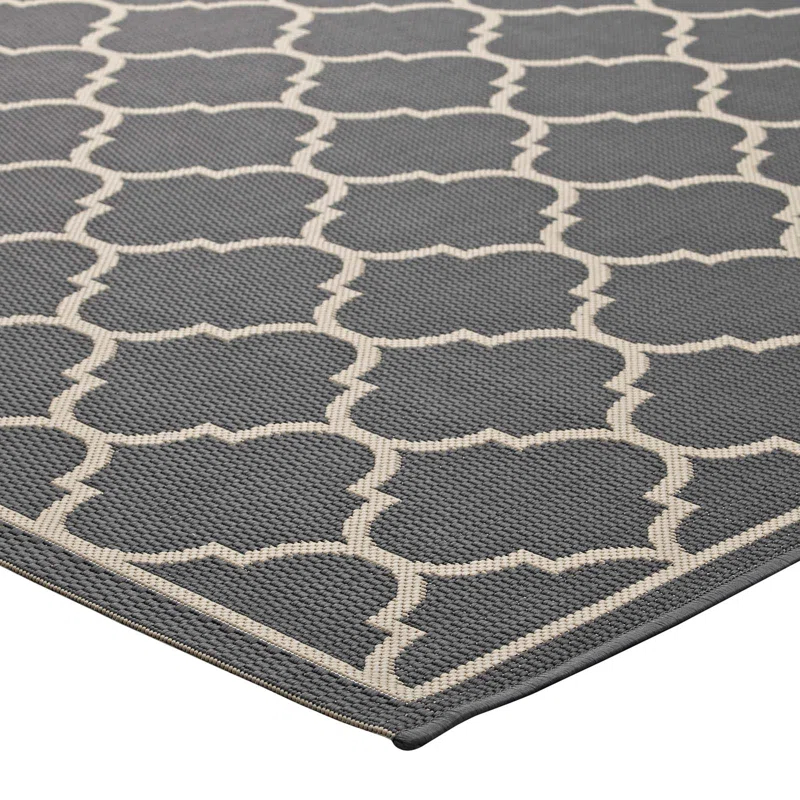 Modway Modway Avena Moroccan Quatrefoil Trellis Indoor and Outdoor Area Rug